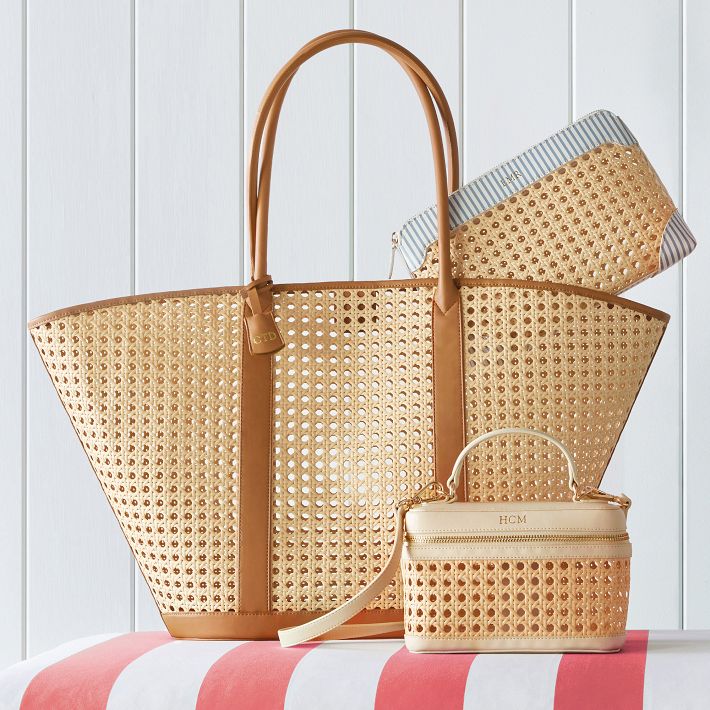 Waterproof Caning Wide Tote | Mark and Graham