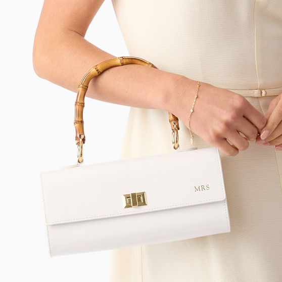 Patent Leather Bamboo Handbag​