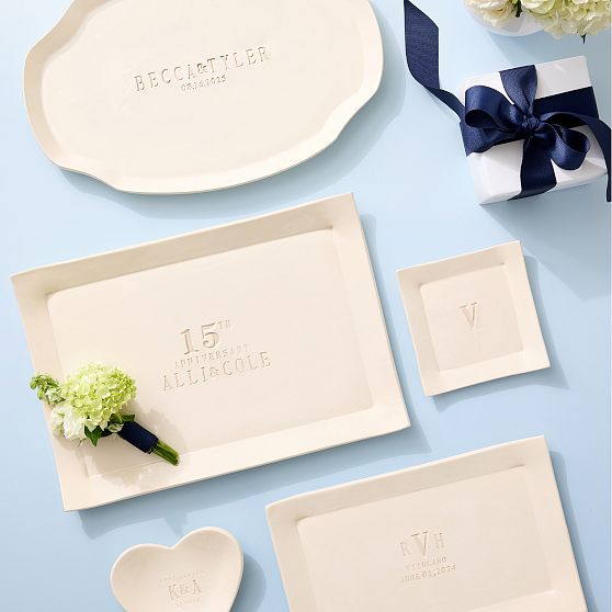 Personalized Ceramic Platter and Accent Plates Set​