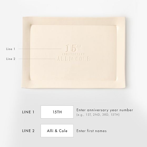 Personalized Ceramic Anniversary Platter​