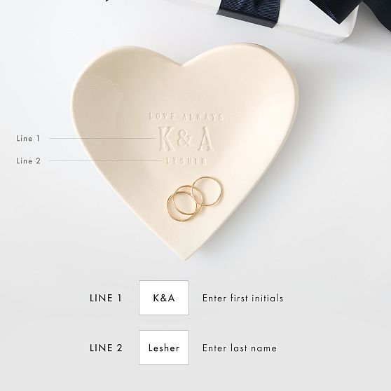 Personalized "Love Always" Heart Catchall​