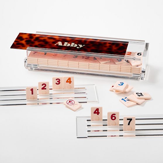 Acrylic Rummy Tile Game Set