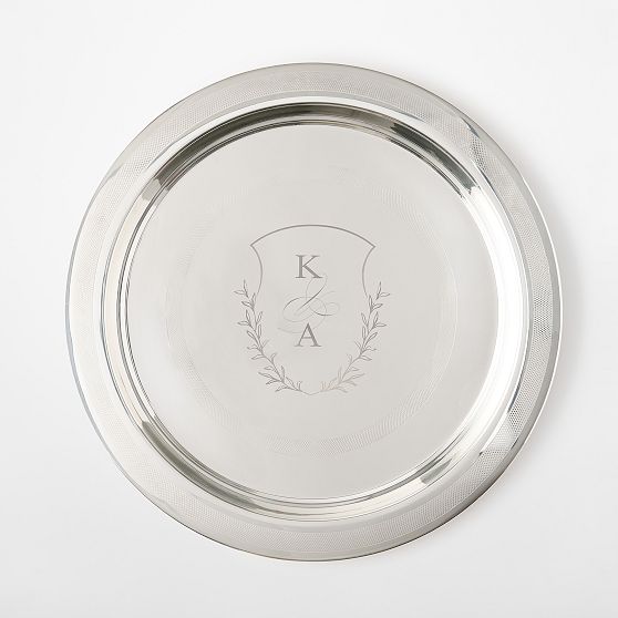Celebration Silver Etched Tray