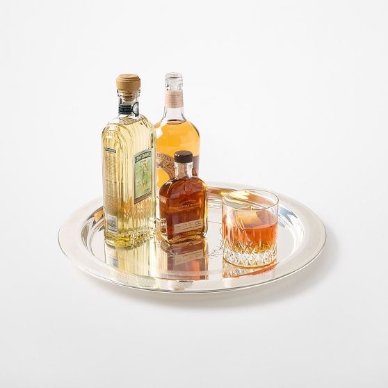 Celebration Silver Etched Tray