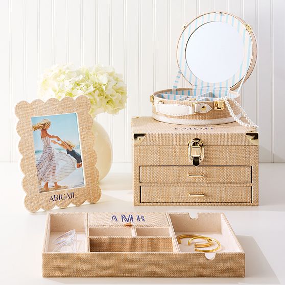 Montauk Raffia Trunk Jewellery Box