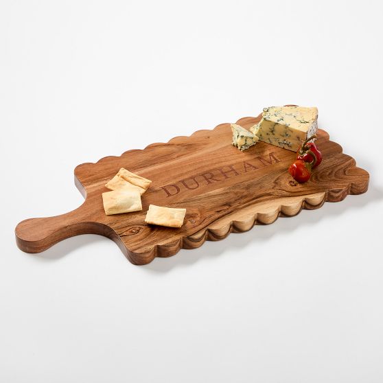 Scalloped Wood Cheese Board