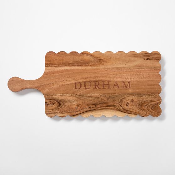 Scalloped Wood Cheese Board