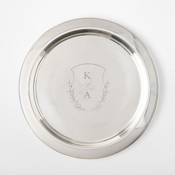 Celebration Silver Etched Tray