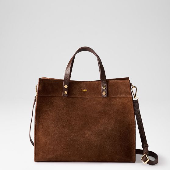 Essential Suede Tote Bag – Monogrammable | Mark and Graham
