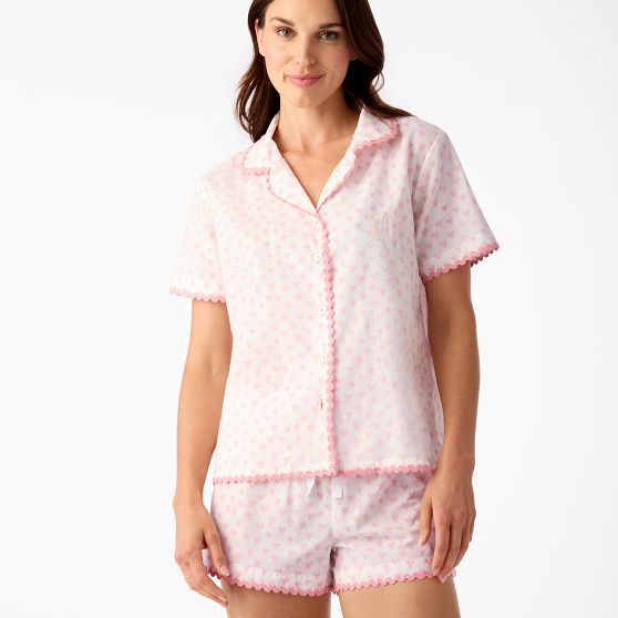 Rickrack Block Print Short Pajama Set​