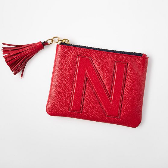 Mark &amp; Graham x Pencil &amp; Paper Co. Leather Initial Pouch