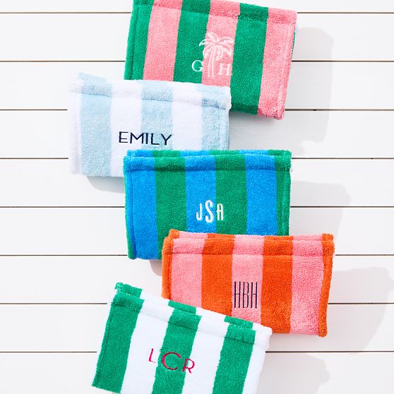 Cabana Stripe Terry Pouch