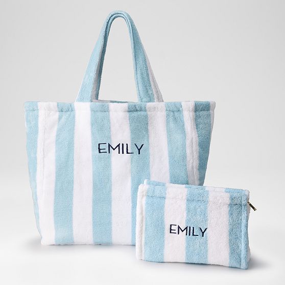 Cabana Stripe Terry Pouch