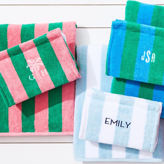 Cabana Stripe Terry Pouch