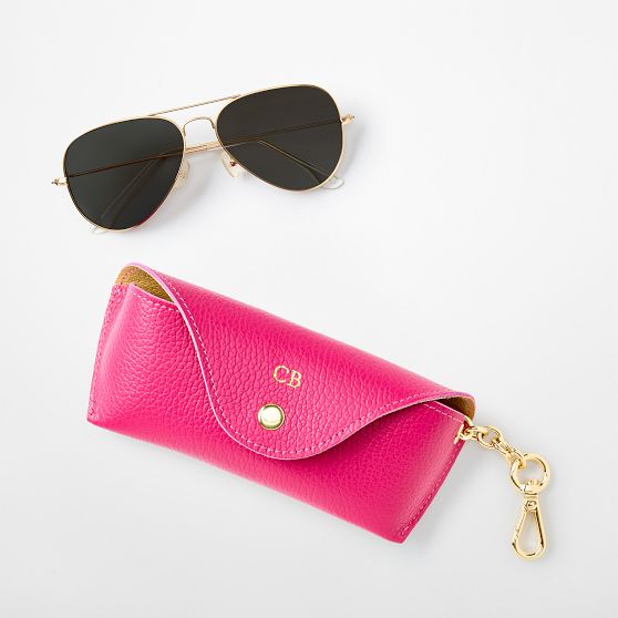 Italian Leather Glasses Case Keychain