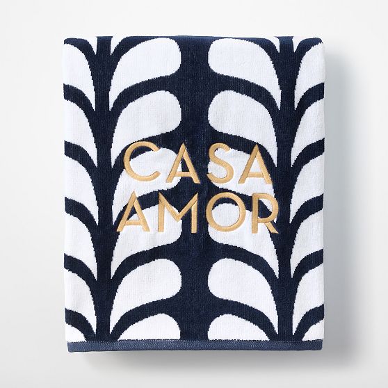 Plume Terry Velour Beach Towel