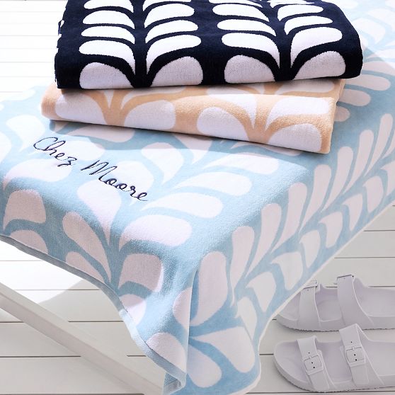 Plume Terry Velour Beach Towel