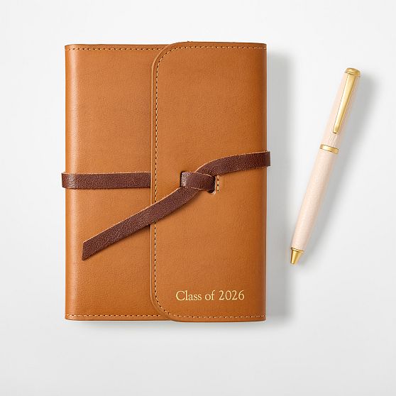 Leather Refillable Journal with Tie