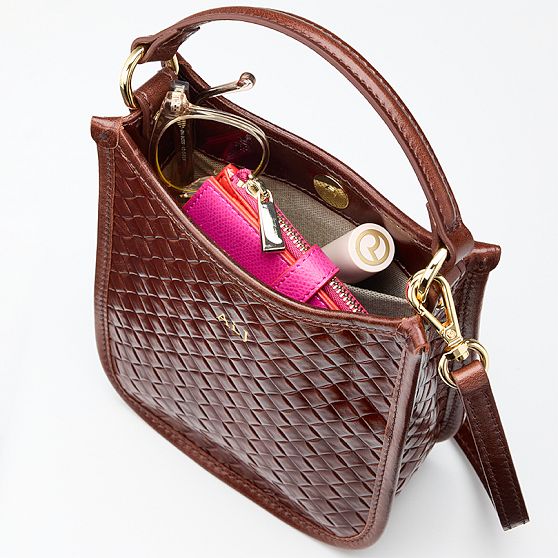 Marcella Woven Embossed Italian Leather Crossbody