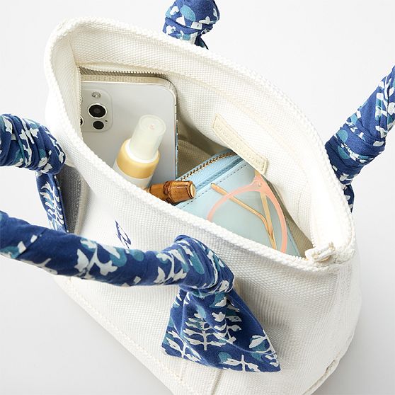 Sylvie Canvas Tote with Wrapped Handles