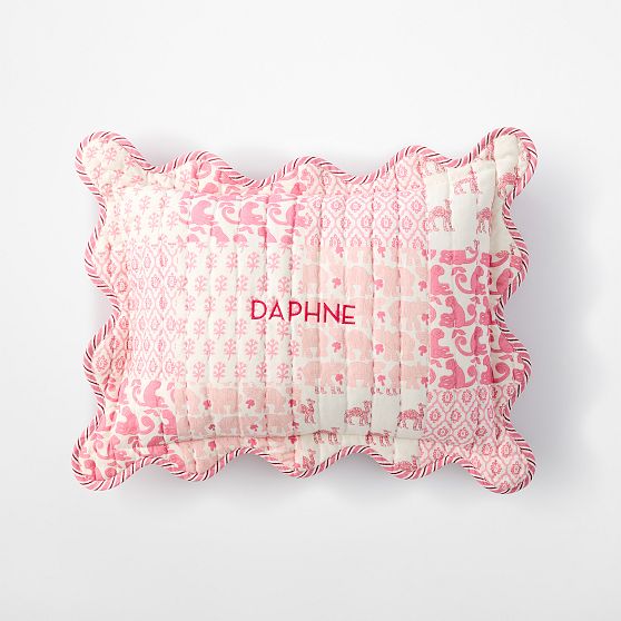 Patchwork Scalloped Boudoir Pillow Cover