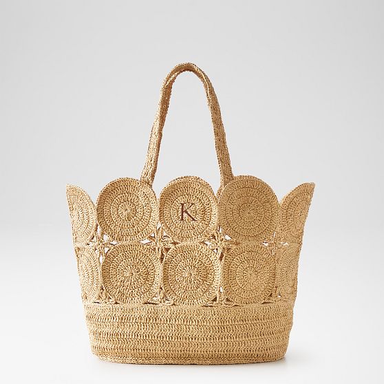Soleil Handwoven Raffia Tote