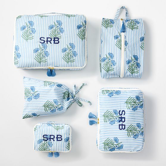 5-Piece Block Print Packing Cube Set