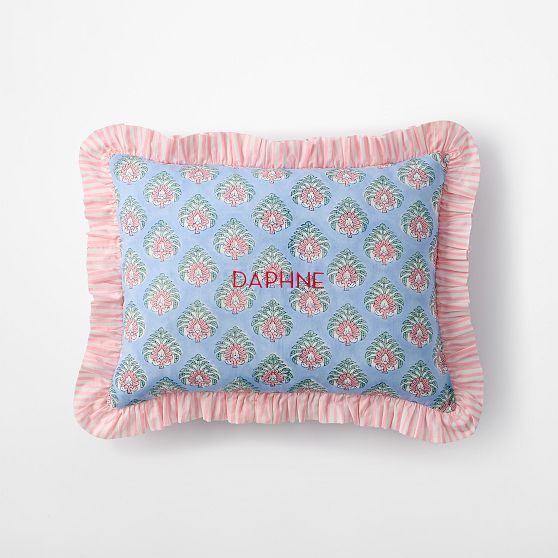 Block Print Boudoir Pillow Cover