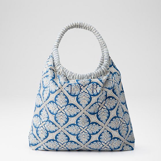 Block Print Canvas Tote