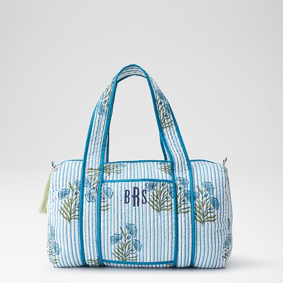 Block Print Quilted Weekender