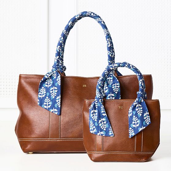 Sylvie Leather Tote with Wrapped Handles
