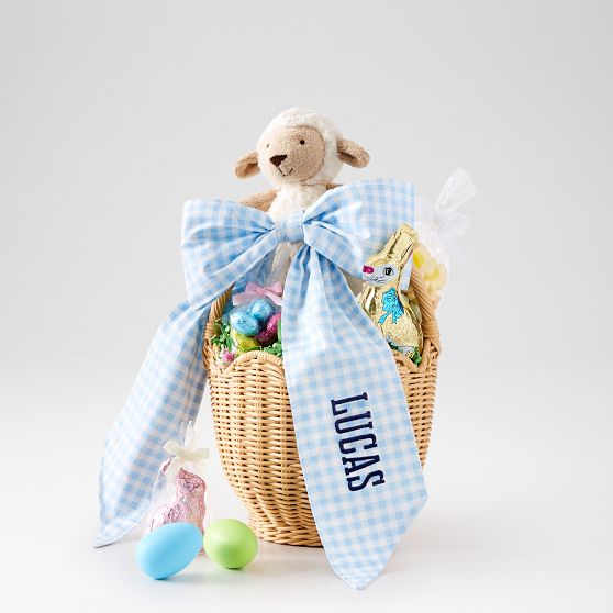 Scalloped Wicker Easter Basket