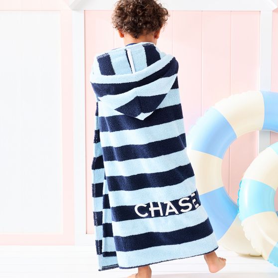 Cabana Stripe Kids Hooded Beach Towel