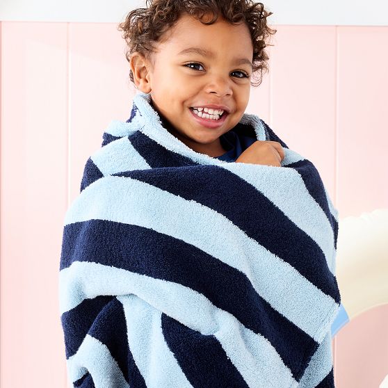 Cabana Stripe Kids Hooded Beach Towel