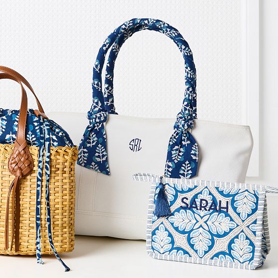 Block Print Canvas Pouch