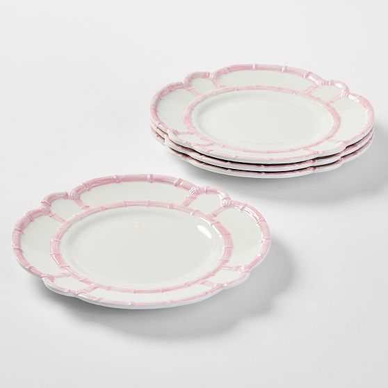 Bamboo Melamine Dinner Plate, Set of 4