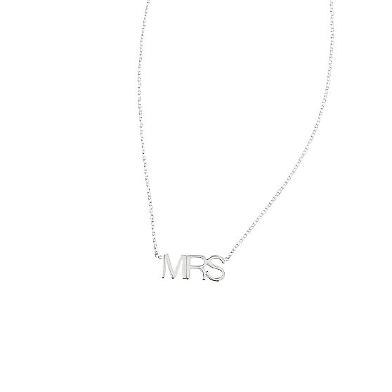 Maya Brenner Pendant Necklace, "Mrs"
