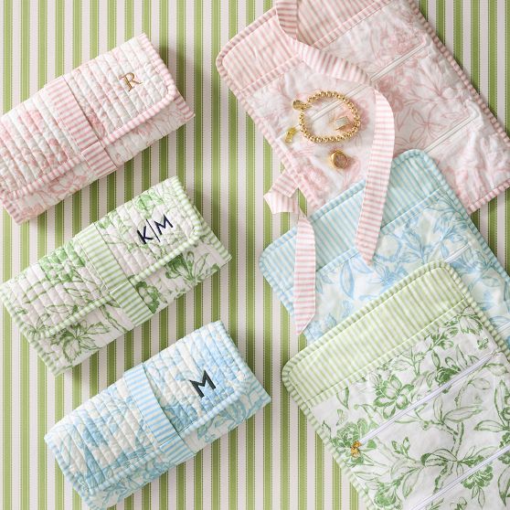 Sanderson Quilted Jewelry Roll Up