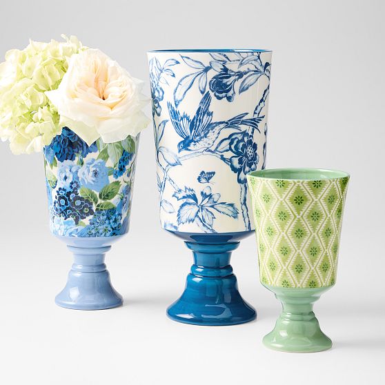 Sanderson Ceramic Pedestal Vase