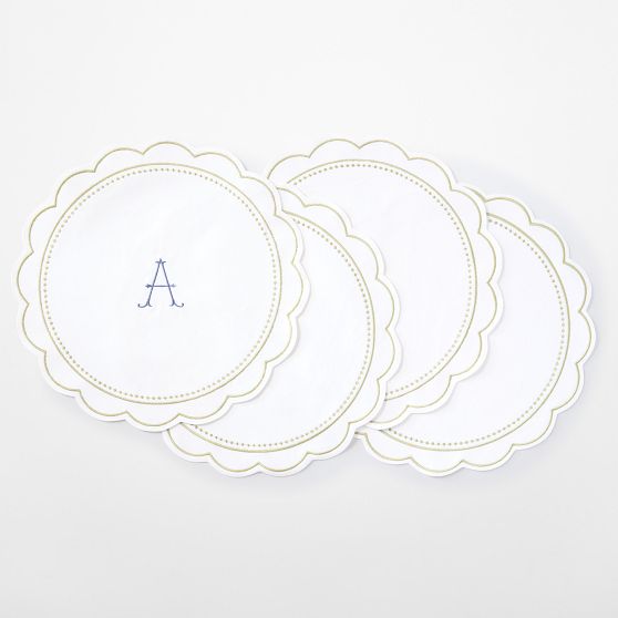 Embroidered Round Placemats, Set of 4