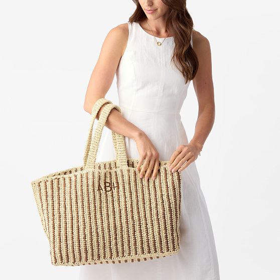 Seacliff Handwoven Stripe Beach Tote​