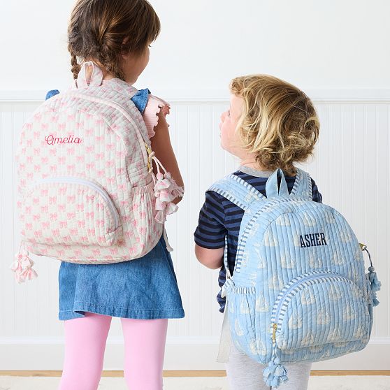 Block Print Quilted Backpack