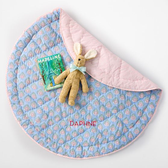Block Print Quilted Play Mat