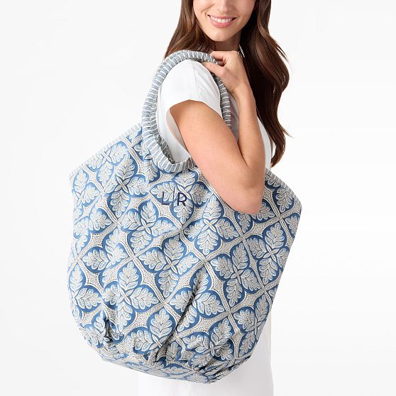 Block Print Oversized Canvas Tote