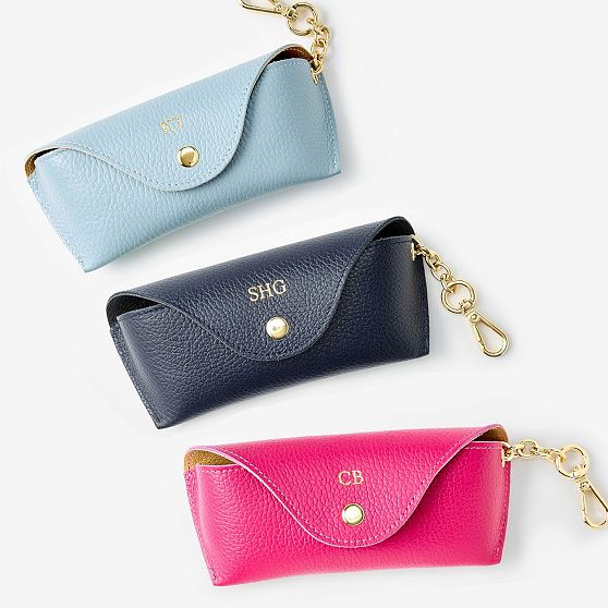 Italian Leather Glasses Case Keychain