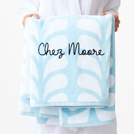 Plume Terry Velour Beach Towel