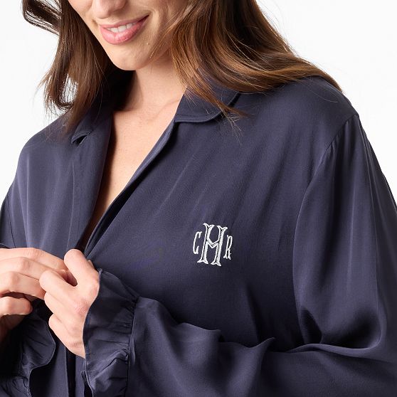 Ruffle Sateen Night Shirt