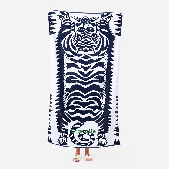 Tiger Terry Velour Beach Towel​
