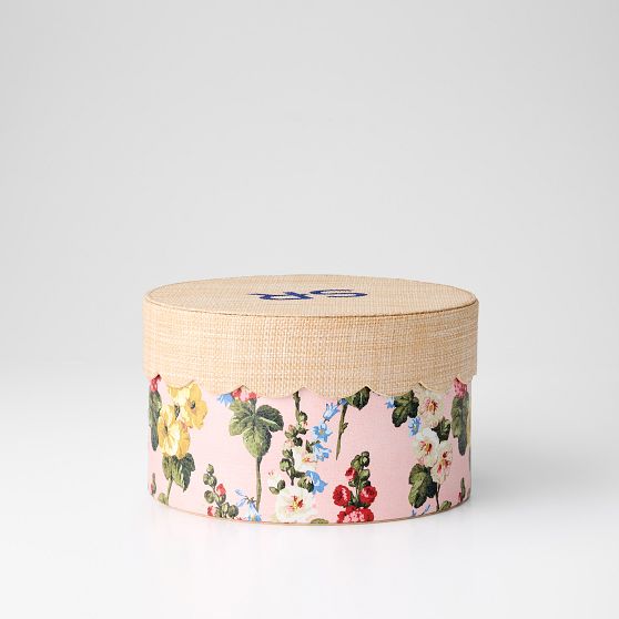 Sanderson Scalloped Raffia Box