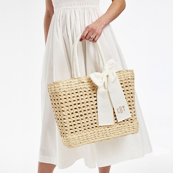 Ribbon Bow Basket Tote